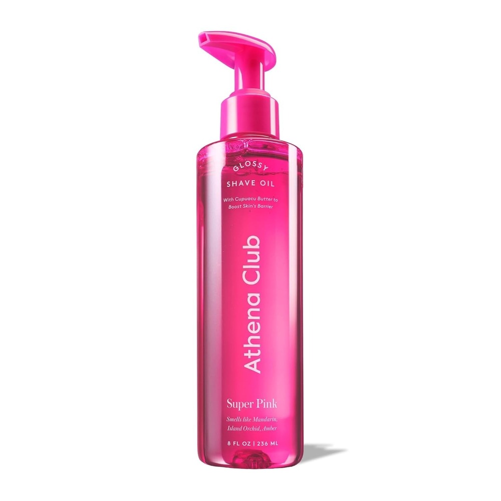 Athena Club‎ Glossy Shave Oil Super Pink 8oz Hydrating Shaving Oil